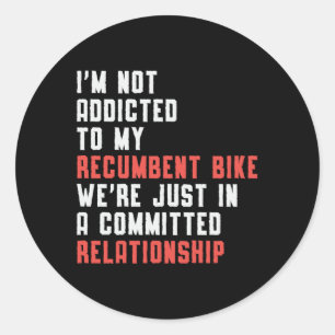 Tricycle Triker Recumbent Bike Trike Vintage Funny Classic Round Sticker