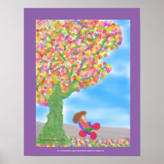 Tricycle Under A Magical Tree Poster