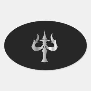 Trident of Lord Shiva- Hinduism Oval Sticker