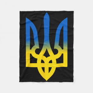 Trident Ukrainian Volodymyr Zelensky President Of Fleece Blanket