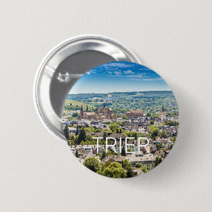 Trier Cityscape Panorama Moselle Germany Souvenir 6 Cm Round Badge