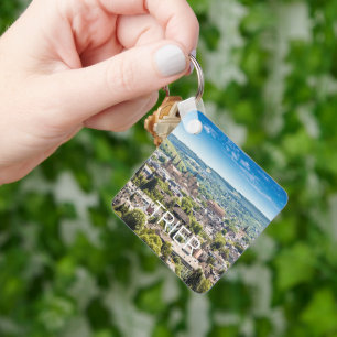 Trier Cityscape Panorama Moselle Germany Souvenir Key Ring
