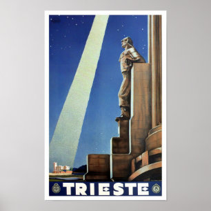Trieste Italy vintage travel Poster