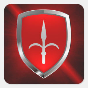 Trieste Mettalic Emblem Square Sticker