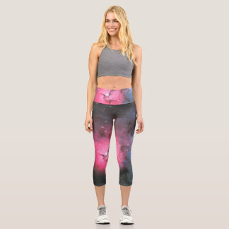Trifid Nebula (M 20) - Neck Tie Capri Leggings