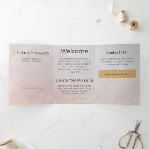 Trifold Card Minimalist Elegant Neutral Design