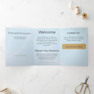 Trifold Card Minimalist Elegant Neutral Design