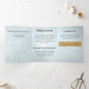 Trifold Card Minimalist Elegant Neutral Design
