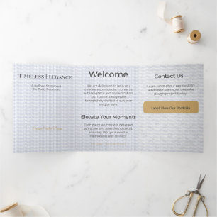 Trifold Card Minimalist Elegant Neutral Design