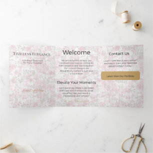 Trifold Card Minimalist Elegant Neutral Design