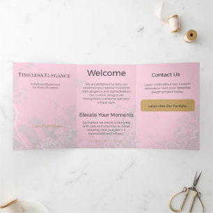 Trifold Card Minimalist Elegant Neutral Design