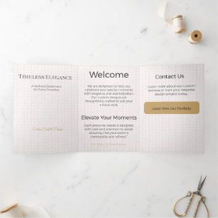 Trifold Card Minimalist Elegant Neutral Design