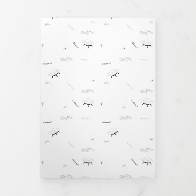 Trifold Card Minimalist Elegant Neutral Design (Cover)