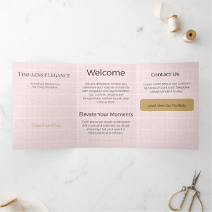 Trifold Card Minimalist Elegant Neutral Design