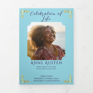Trifold Funeral Program – Celebration of Life