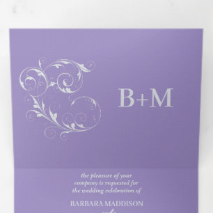 Trifold Personalised Wedding Invitation