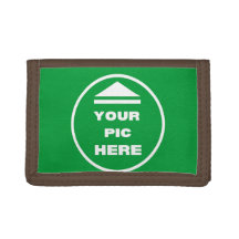Trifold Photo Wallet - Add Your Image - Brown