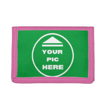 Trifold Photo Wallet - Add Your Image - Pink