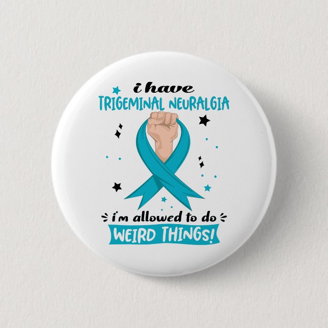 Trigeminal Neuralgia Awareness Month Ribbon Gifts 6 Cm Round Badge (Front)