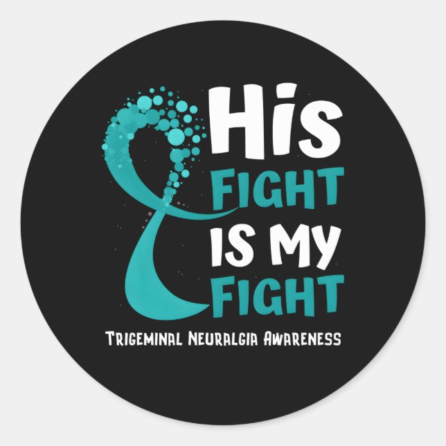 Trigeminal Neuralgia Awareness Ribbon Hope Family  Classic Round Sticker (Front)