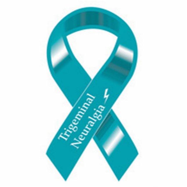 Trigeminal Neuralgia Awareness Ribbon Magnet Photo Sculpture Magnet (Front)