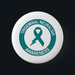 Trigeminal Neuralgia Bolt Ribbon 6 Cm Round Badge<br><div class="desc">Raise awareness for Trigeminal Neuralgia with this TN lightening bolt awareness ribbon.</div>