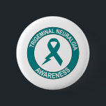 Trigeminal Neuralgia Bolt Ribbon 6 Cm Round Badge<br><div class="desc">Raise awareness for Trigeminal Neuralgia with this TN lightening bolt awareness ribbon.</div>