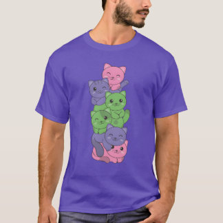 Trigender Flag Cat Pride Lgbtq Cute Cat boy T-Shirt