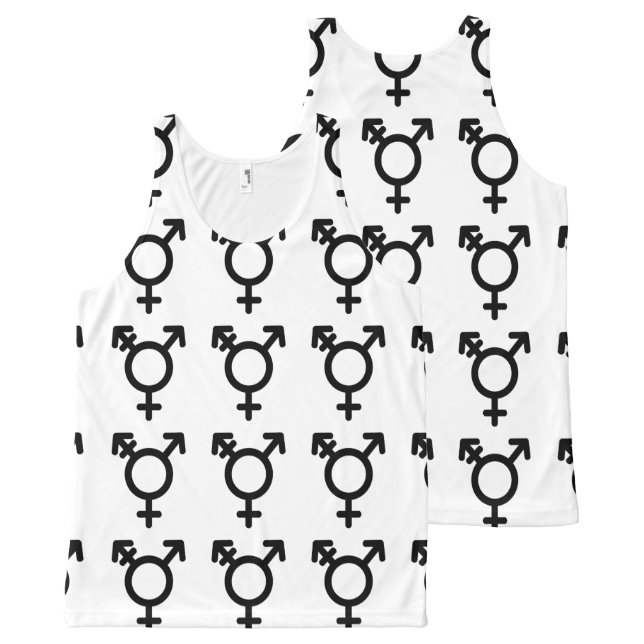 Trigender Pride All-Over Print Tank Top (Front and Back)
