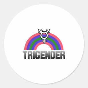 Trigender Pride Classic Round Sticker
