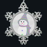 Trigender Pride Flag Snowman Snowperson Snowflake Pewter Christmas Ornament<br><div class="desc">Celebrate the cosy winter season with this adorable snowperson dressed in the trigender pride flag colours of pink, purple, and green. Regardless of how you celebrate — Christmas, Hanukkah, Kwaanza, winter solstice, or just the beauty of the snow — may this sweet smile remind you to embrace the joy of...</div>