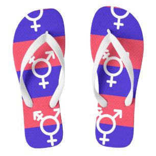 Trigender Pride Flip Flops