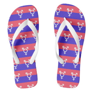 Trigender Pride Flip Flops