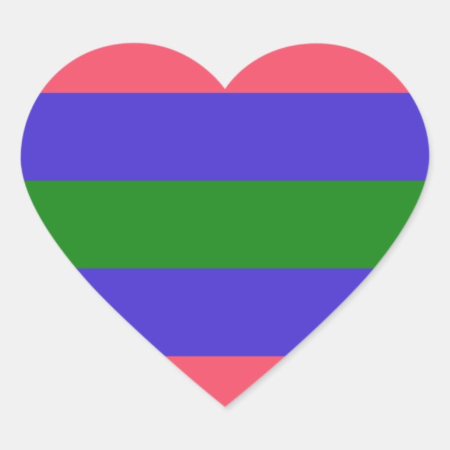 Trigender Pride Heart Sticker (Front)