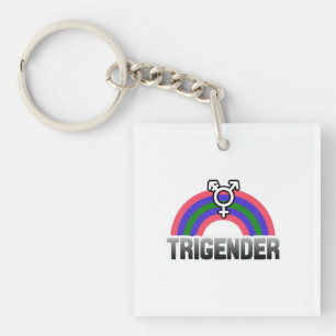 Trigender Pride Key Ring