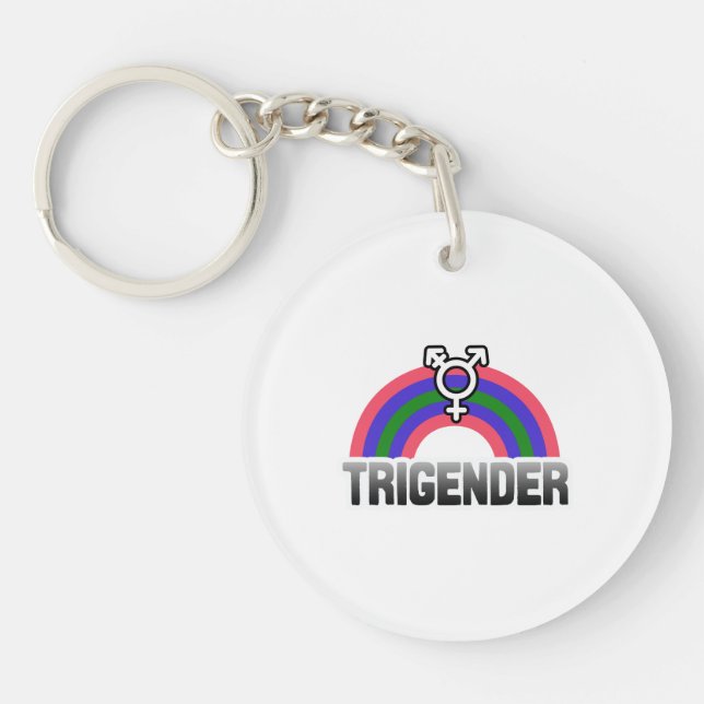 Trigender Pride Key Ring (Front)