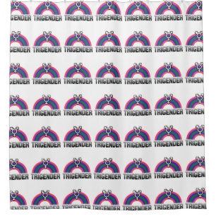 Trigender Pride Shower Curtain