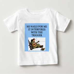 trigger finger gun jokes baby T-Shirt