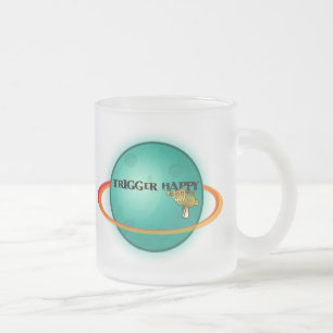 Trigger Happy Frosted Glass Coffee Mug