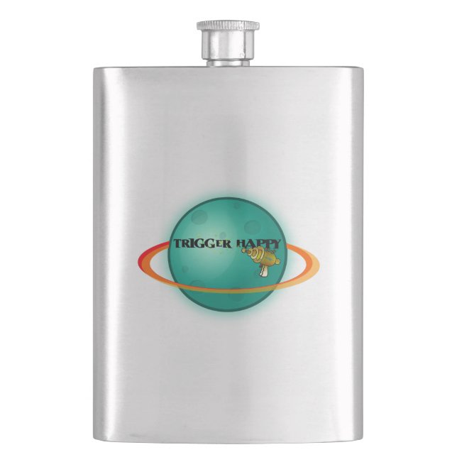Trigger Happy Hip Flask (Front)