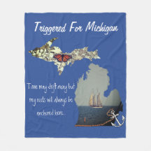 Triggered For Michigan Fleece Blanket