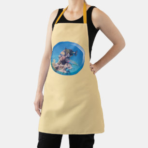 Triggerfish at coral reef - Photographic Design    Apron