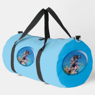 Triggerfish at coral reef - Photographic Design    Duffle Bag