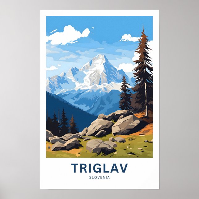 Triglav Slovenia Travel Print (Front)