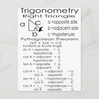 trigonometry postcard