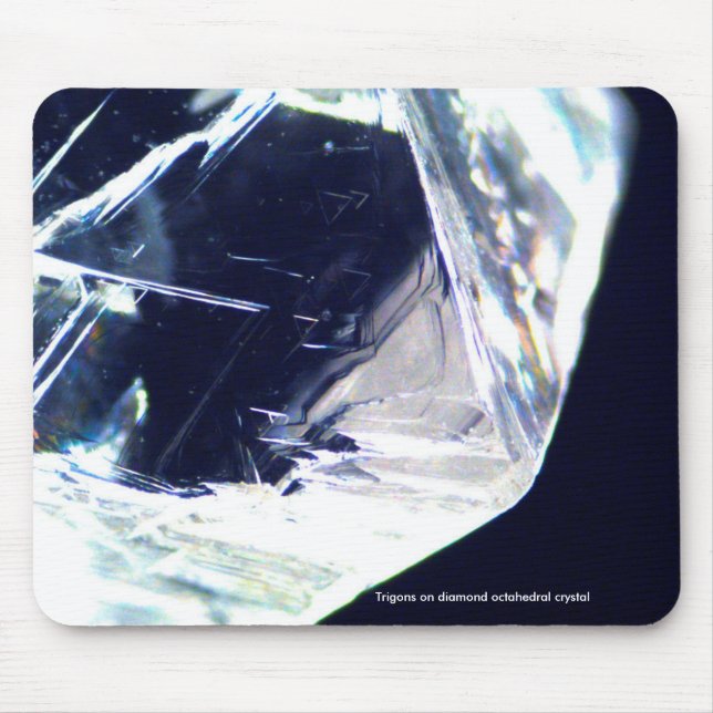 Trigons on diamond octahedral crystal mousepad (Front)