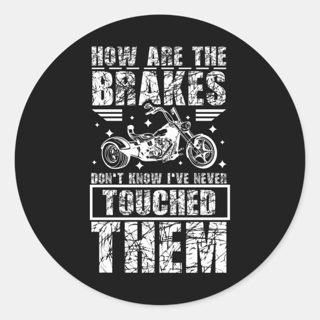 Trike Motorcycle Classic Round Sticker (Front)