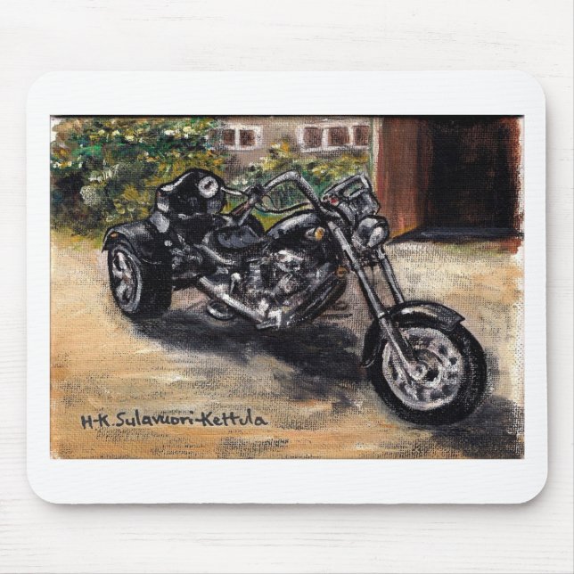 Trike motorcycle mouse mat (Front)