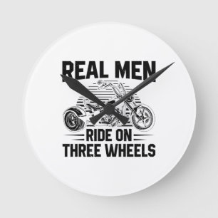 Trike Motorcycle   Trikes Triker Motorcycles Gifts Round Clock