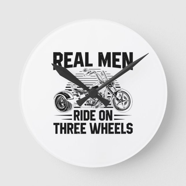Trike Motorcycle | Trikes Triker Motorcycles Gifts Round Clock (Front)